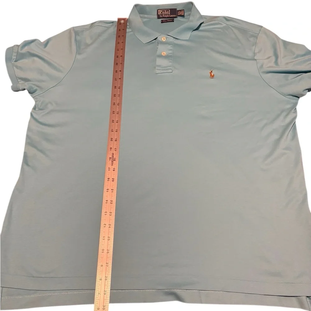 Polo by Ralph Lauren Men's Teal Blue Logo Polo Shirt XXL